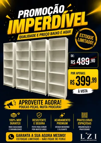 Estante organizadora 100% MDF - até estoque acabar