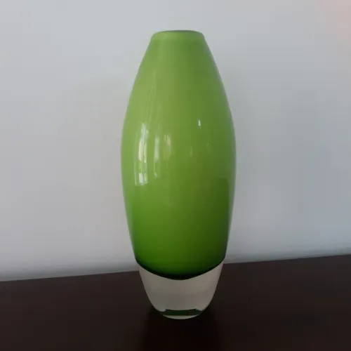 Vaso Murano verde fosco