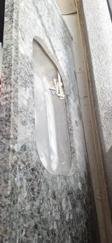 Pia de Granito para cozinha com cuba de inox