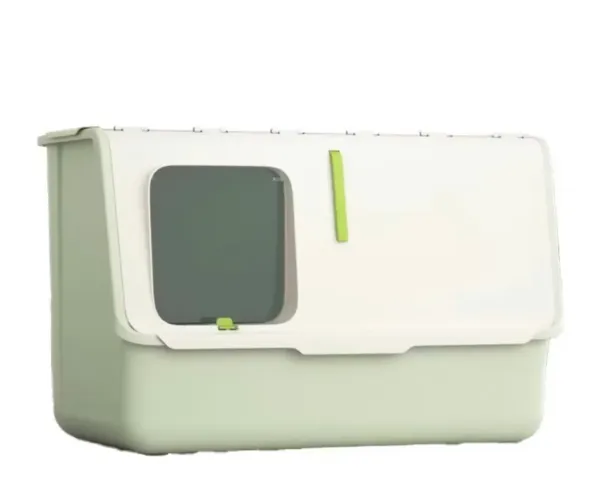 Caixa de Areia Fechada para Gatos com Design Elevado Anti-respingos