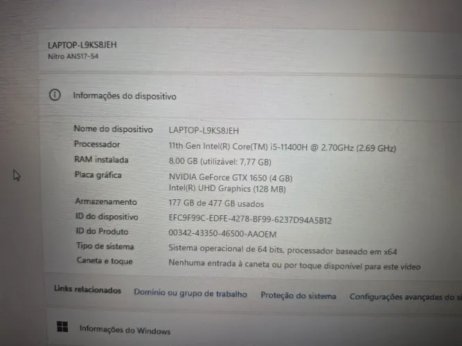Notebook Acer Nitro 5