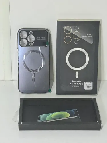 Linda Case exclusiva iphone 15 Pro Max, protetor de câmera Magnetic Graphite Top 50% of