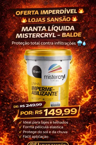 Manta liquida Emborrachada  Proteção total Mistercryl Balde 