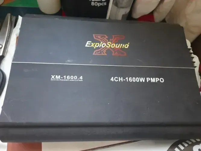 Módulo Amplificador Automotivo Explosound Xm-1600.4 Preto