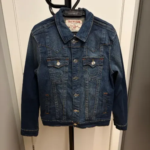 Jaqueta Jeans Jimmy - TRUE RELIGION - Nova cm etq. - DARK WASH MUDDY WATERS JIMMY JACKET