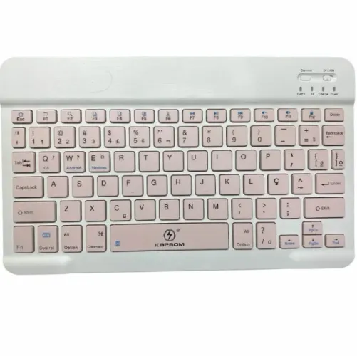 Teclado Bluetooth Portátil KA-690A - ROSA - ABNT2 - Kapbom