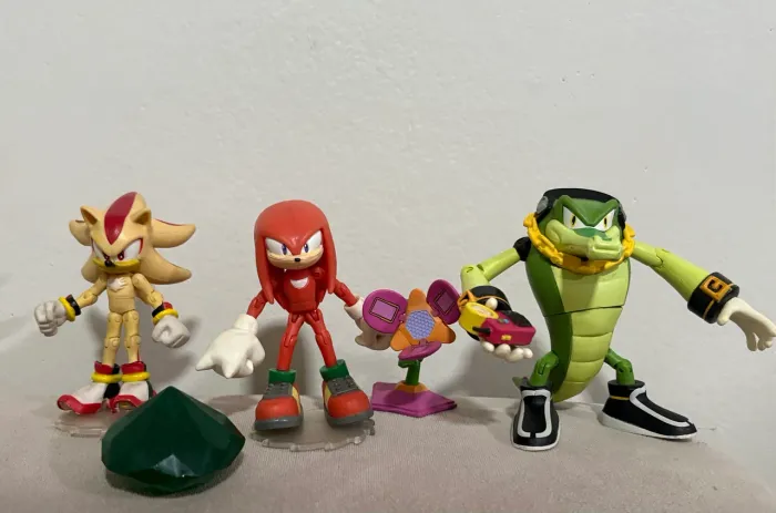 Figures Sonic the Hedghog: Knucles, Vector e Super Shadow