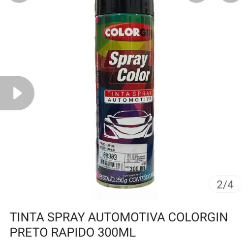 Tinta automotiva preta