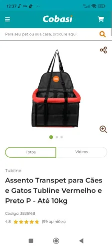 Assento Transpet para cães e gatos ate 10kls 