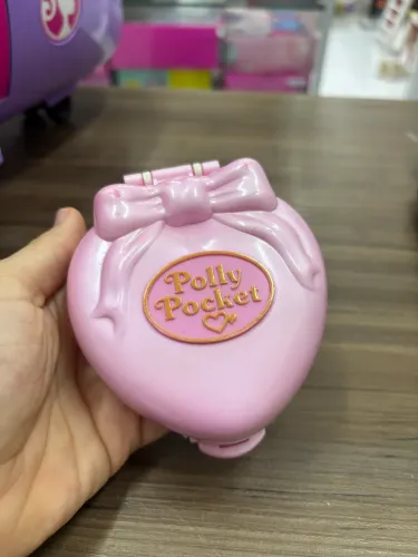 Estojo rosa Polly Pocket barbie 