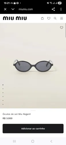 Oculos de sol Mio Mio original