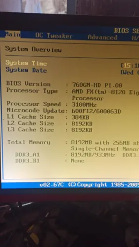 Kit FX8120 com 8GB e SSD