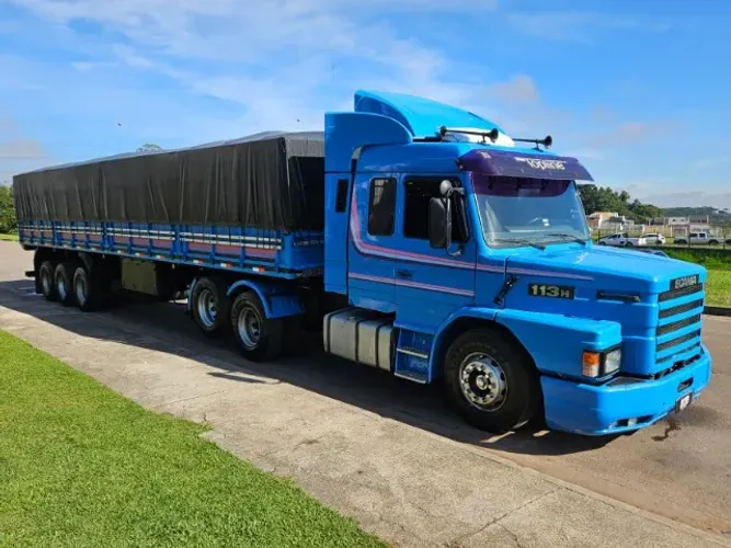 Scania 113 6x2 topline ano 97 caixa 10 marchas + graneleira schiffer 12.40 x 1.80 c/pneu
