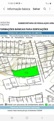 Venda Lote-Área-Terreno Cachoeirinha Belo Horizonte