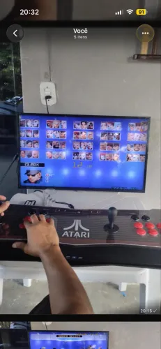 Vendo videogame fliperama com vários jogos