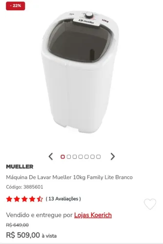 Tanquinho Mueller 10kg Funcionando | Ótimo Custo-Benefício $180