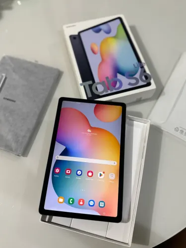 Tab S6 lite 64GB, pega chip completo na caixa e acessórios