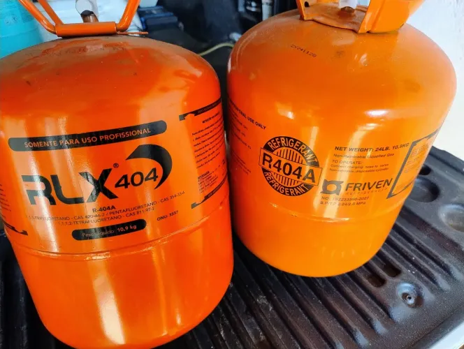 Gás refrigeração camera fria 404