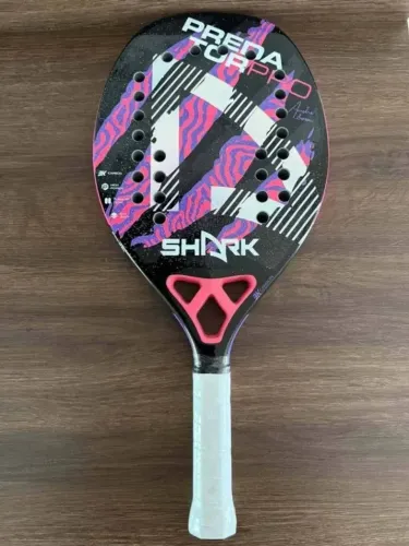 Raquete Beach Tennis Shark Predator Carbon Pro 3K - Profissional