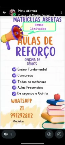 Oficina de Gênios - Reforço Escolar