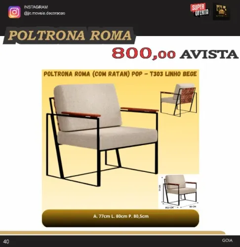POLTRONA ROMA NO LINHO