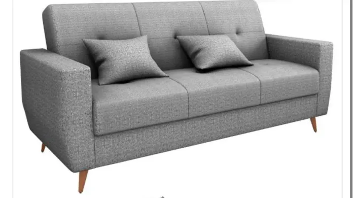 Sofá Cama Baú Verona 205 Linho Cinza