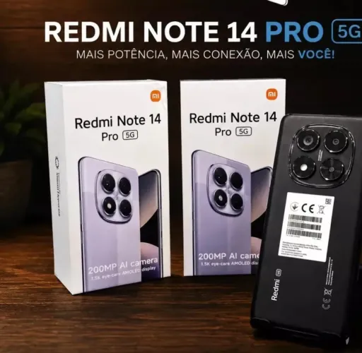 Redmi Note 14 Pro 5G 256/8 Lacrado Câmera top para vídeos e fotos 