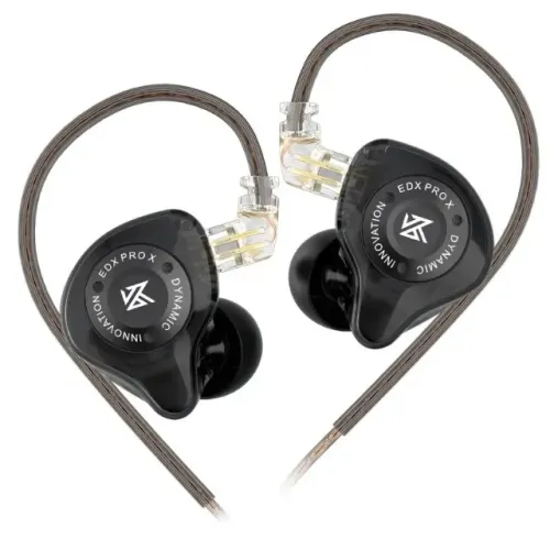 Fone KZ EDX Pro Intra-auricular, Driver Dinâmico Magnético 10mm, cor Black sem MIC.
