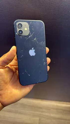 iPhone 12 128GB Azul, Bateria 90%, Fundo Trincado