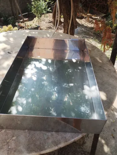 Forma/Assadeira/ Bandeja/ Tabuleiro em aço Inox 70 X 44 X 10