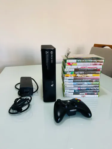 Xbox 360 Desbloqueado + 1 Controle Original + 19 Jogos + Fonte Original