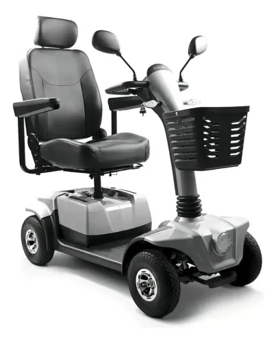 Scooter Elétrica Dellamed CS Dobrável 4 Rodas até 150Kg Prateado