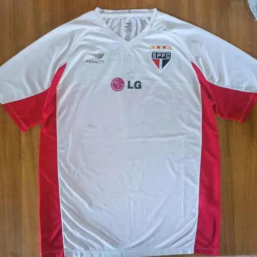 Camisa Original 2001 2002 Treino São Paulo FC Penalty Branca Vermelha Tamanho G SPFC