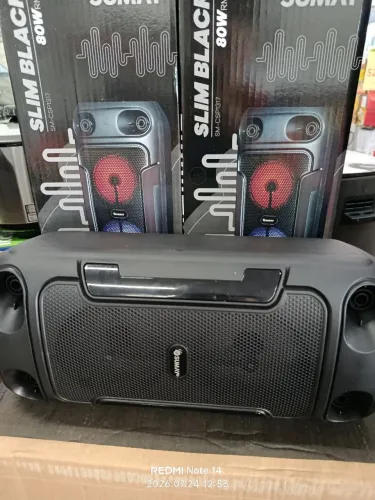 Caixa de som sumay 80w pega bluetooth, Mic ?, pendrive semi nova