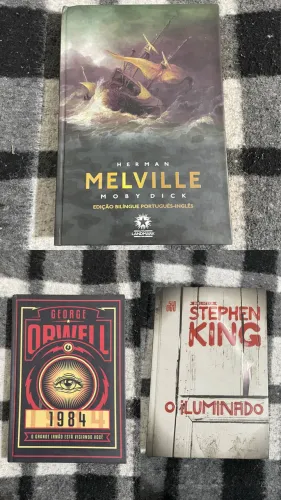 3 Livros Capa Dura por R$100 | Stephen King + Moby Dick + 1984, de George Orwell