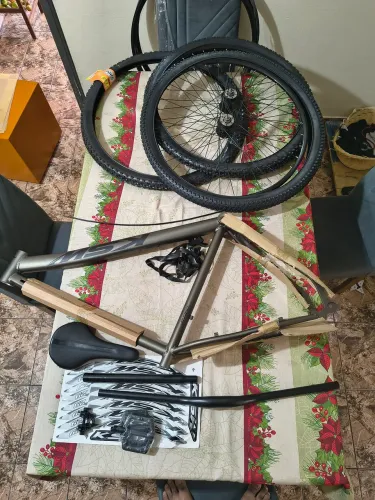 Kit Peças Bike Aro 29 Novas - Quadro KSW Tam 21 + Rodas + Acessórios