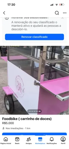 Carrinho de doce , Foodbike