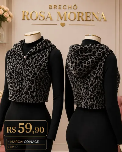 Colete animal print croopd