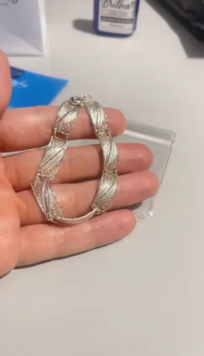 pulseira de prata 925 artesanal em filigrana