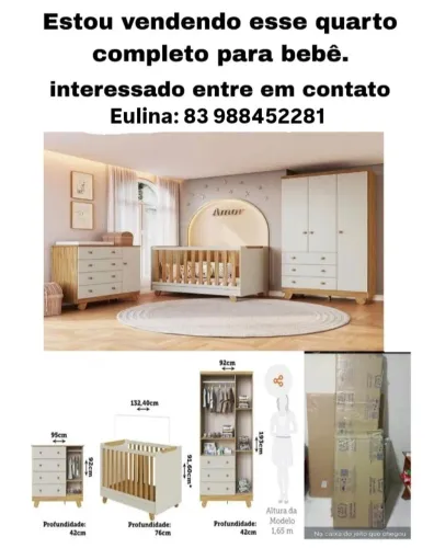 Vendo quarto completo de bebe NUNCA usado