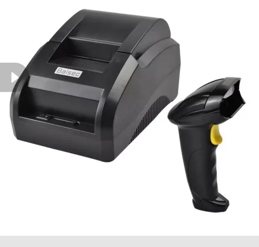 Impressora térmica + leitor de código de barras 
