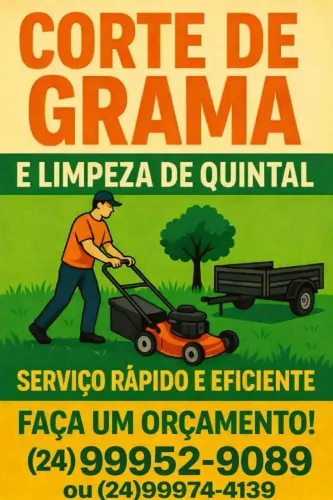 Limpeza de quintal e Corte de grama