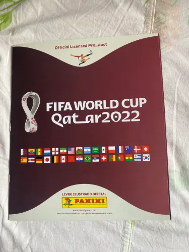 Álbum copa 2022 capa cartão completo com figurinhas da coca cola