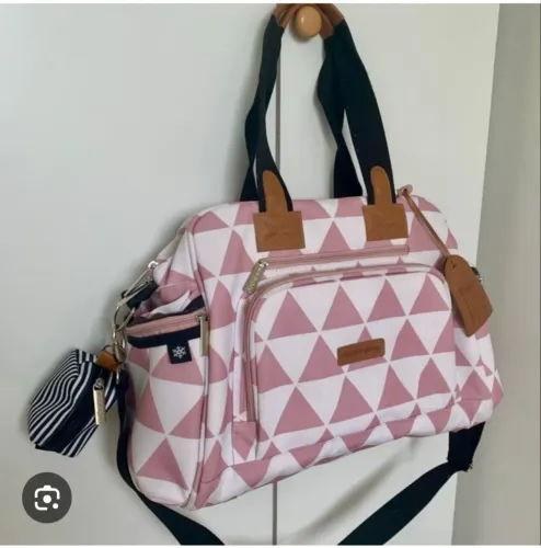 Bolsa masterbag branca e rosa