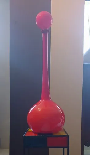Garrafa murano vermelha