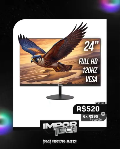 Monitor Safe Gamer ProWork ?24" FHD 120Hz HDMI, VGA. @importech_084