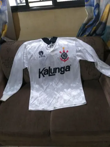 Camisa do Corinthians Original 1993 Manga Longa #10 Finta Patrocínio Kalunga Raridade