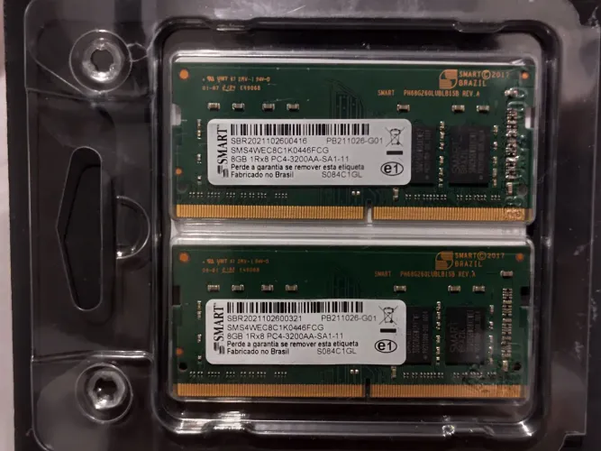 Memória RAM 2x8 16GB 3200Mhz DDR4