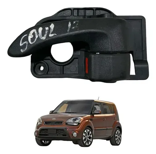 Maçaneta Interna Porta Dianteira Direita Kia Soul 2009 A 13 Preto Dianteira