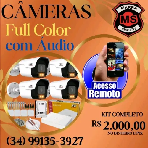 Câmeras Coloridas e com áudio 